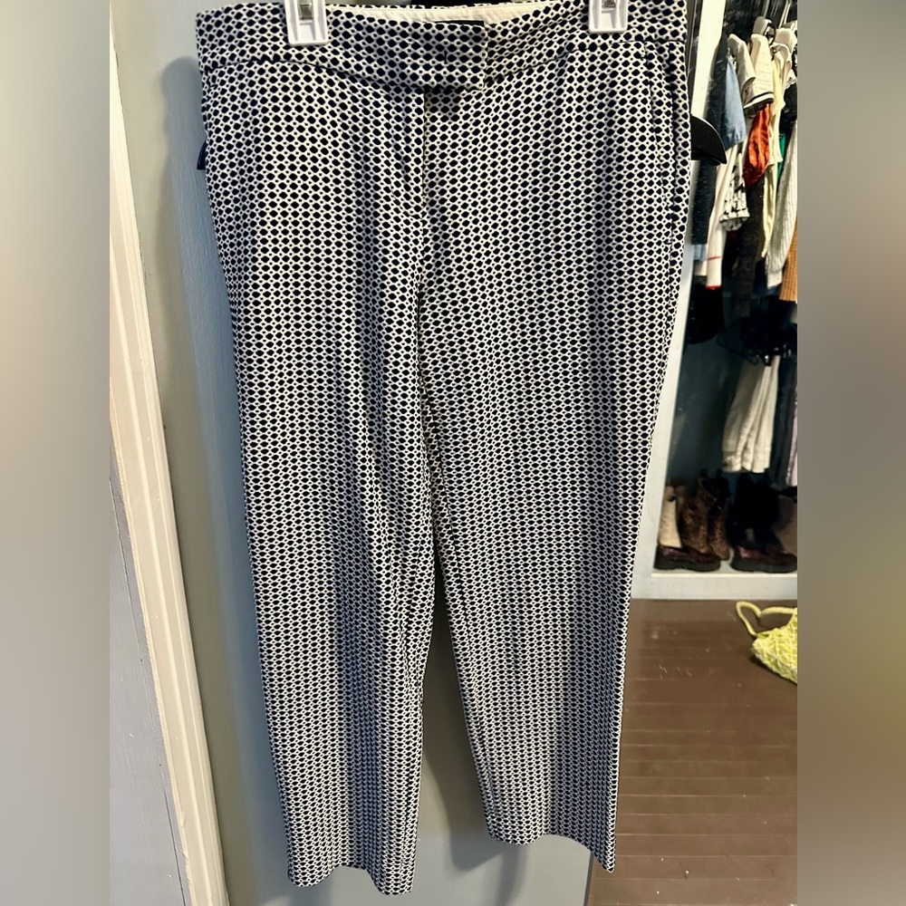 Ann Taylor Women’s Geometric Navy and White Pants size 0P